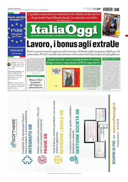 Italia oggi : quotidiano di economia finanza e politica